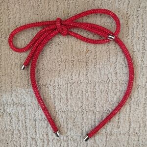 Red Sparkling Pavé Bow Headband